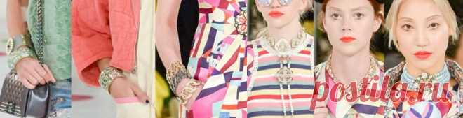 Модные украшения от Chanel из круизной коллекции Resort 2016 - браслеты, броши-цветы, колье, цепочки, бусы