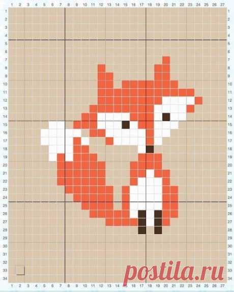 ​Вышиваем с детьми лисичек