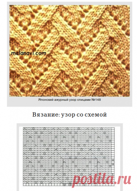 подборка из 22х узоров спицами ___зигзаги и волнистые