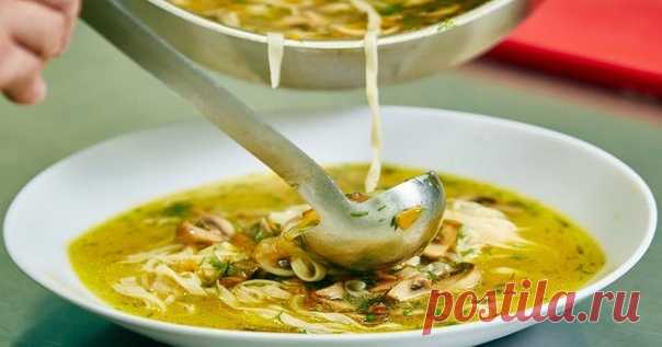 Вкуснейший грибной суп с лапшой