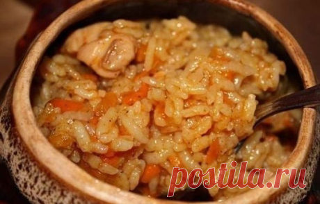 Куриный плов в горшочках