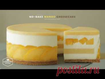 노오븐 망고 치즈케이크 만들기 : No-Bake Mango Cheesecake Recipe | Cooking tree
