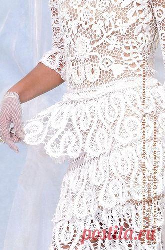 Свадебное платье ...ирландское и брюггское кружево ... от Журнала МОД.