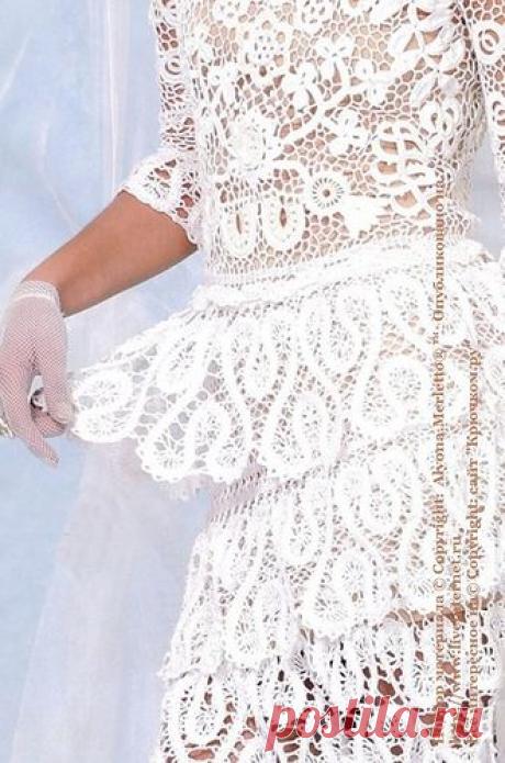 Свадебное платье ...ирландское и брюггское кружево ... от Журнала МОД.