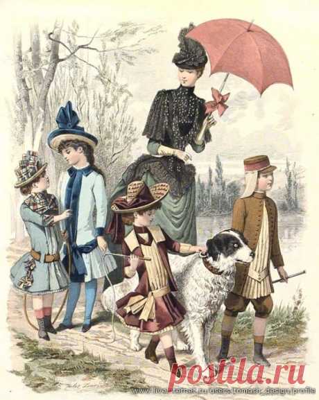 Из модных журналов 1870 -1880 годов.