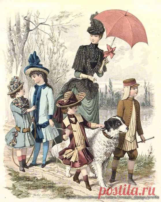Из модных журналов 1870 -1880 годов.