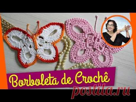 BORBOLETA DE CROCHÊ PARA APLICAÇÃO - PASSO A PASSO EDINIR CROCHE