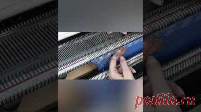 Полоски с оригинальным переходом из цвета в цвет на вязальной машине Brother