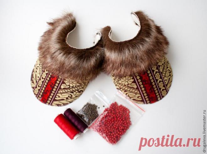 Шьем уютные домашние тапочки в русском стиле «Сударушка»