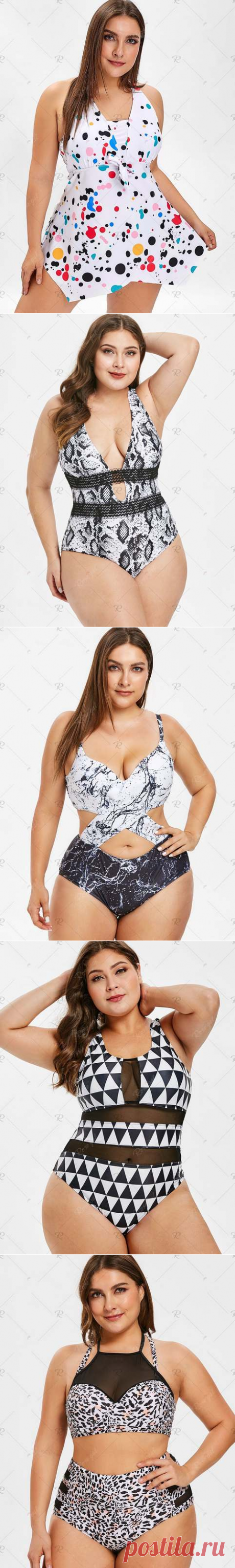 Купальники для полных девушек и женщин американского бренда RoseGal лето 2019 (50 фото)