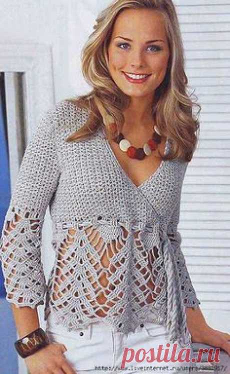 Crochet Top - Free Crochet Diagram - (ideascaramelo.blogspot)