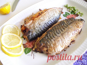 Скумбрия фаршированная овощами