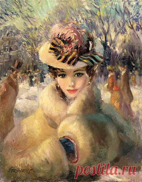 КРАСИВОЙ ЖЕНЩИНЫ ПОРТРЕТ. Художник Фредерик Джон Ллойд Стревенс