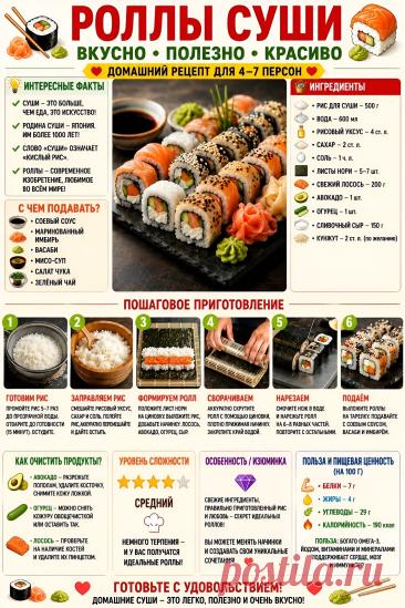 Роллы, суши