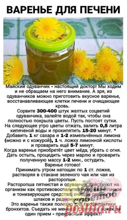 Рецепт варенья из одуванчиков, сохраните!