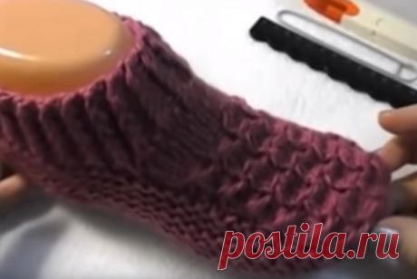 Следочки на двух спицах