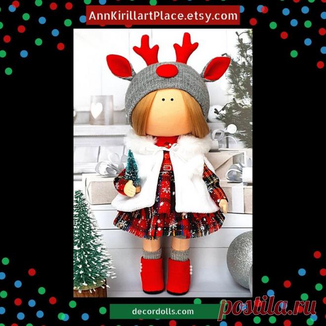 Christmas Interior Decor Doll Marry Christmas Gift Doll | Etsy
