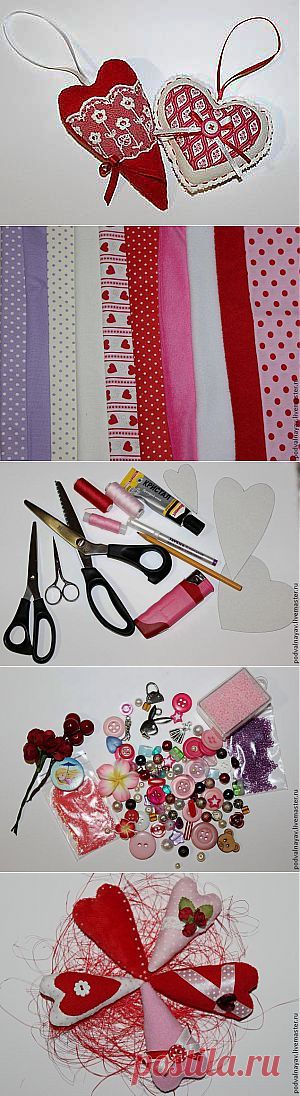 Делаем сердечки-подвески - Ярмарка Мастеров - ручная работа, handmade