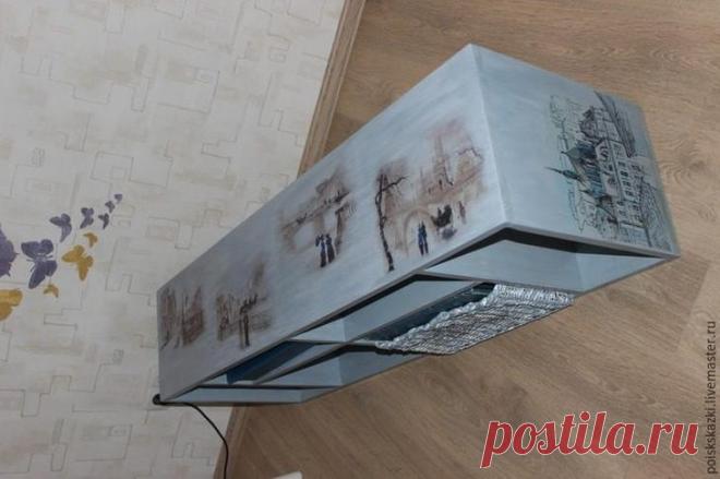 Декорируем деревянный стол-тумбу