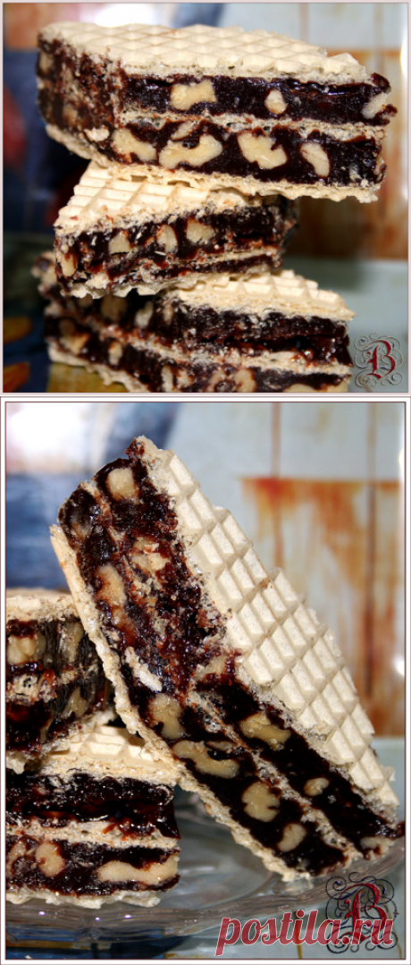 Вафельный торт &quot;Медовый грильяж&quot; - &quot;Бухгалтерский учет на кухне и на отдыхе..&quot;