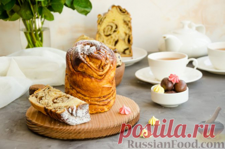 Рецепт: Куличи "Краффины" с шоколадно-ореховой пастой на RussianFood.com