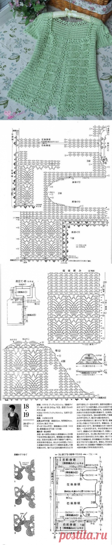 Летний жакет узором ананасы. Как связать жакет узором ананас |