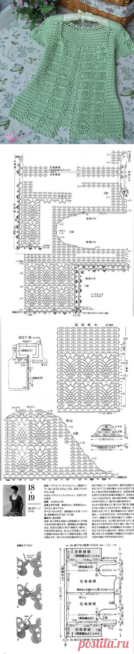 Летний жакет узором ананасы. Как связать жакет узором ананас |