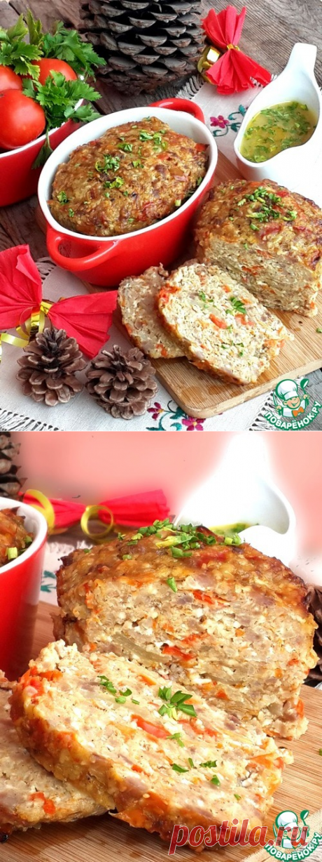 Мясной хлеб с пшеном и паприкой - кулинарный рецепт