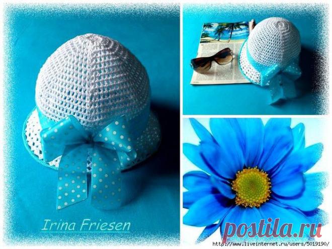 Шляпка от Ирины Фризен" "Бирюзовый блюз"!.