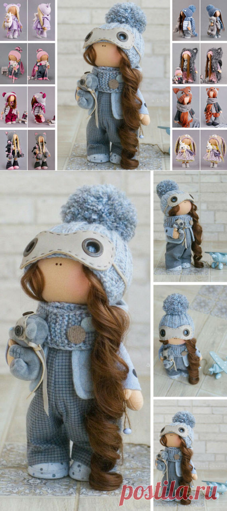 Winter Doll Christmas Doll New Year Doll Fabric Doll Handmade