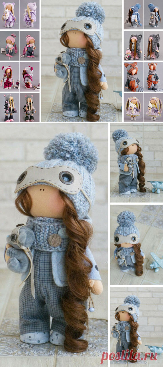 Winter Doll Christmas Doll New Year Doll Fabric Doll Handmade