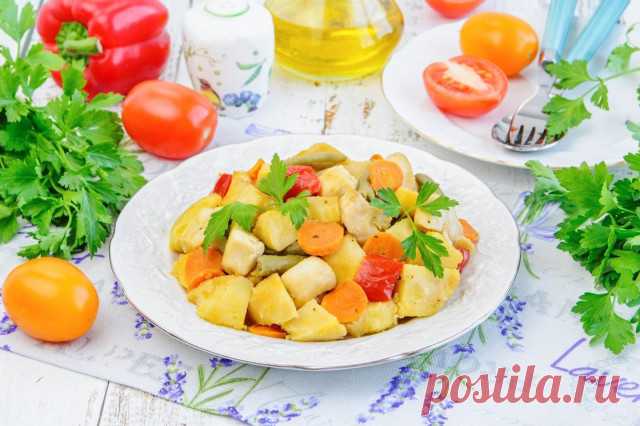 Жаркое с картошкой и курицей в духовке рецепт с фото пошагово - 1000.menu