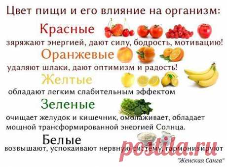 Как цвет пищи влияет на организм | thePO.ST