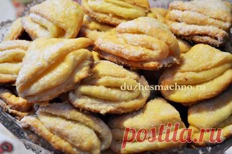 Вкусное творожное печенье «Поцелуйчики» | Вкусные рецепты