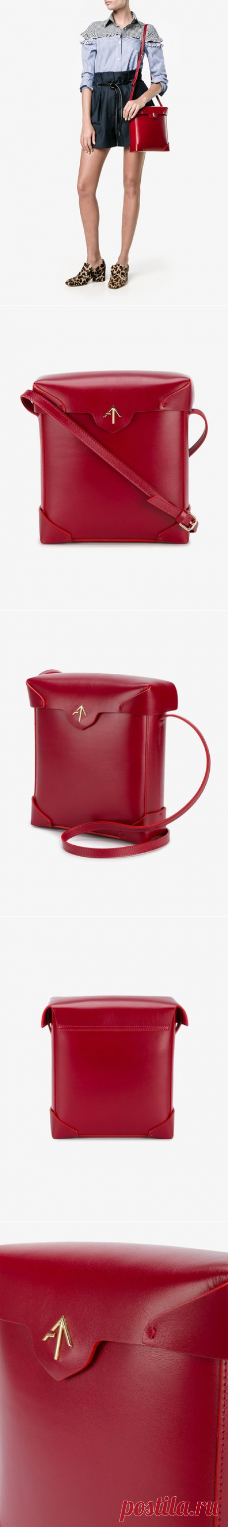 Manu Atelier Red Pristine leather cross body bag | Satchels & Cross Body Bags | Browns