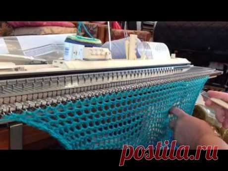 Crochet-like Stitch on Knitting Machine - YouTube