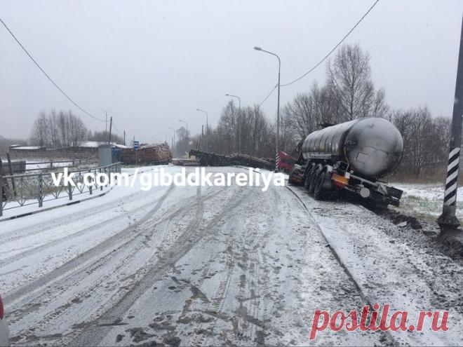 Движение по трассе «Медвежьегорск-Вологда» оказалось заблокировано из-за ДТП с большегрузами | Новости