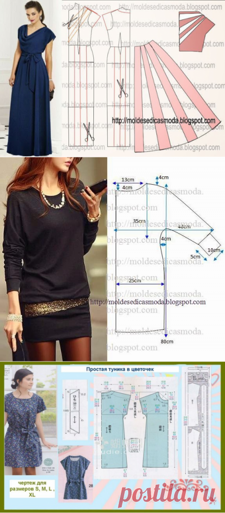 Простые выкройки летних платьев