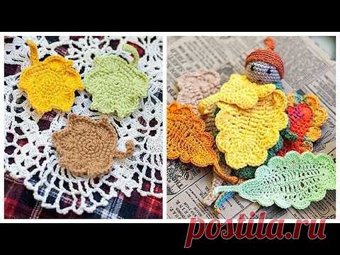 ОСЕННИЙ ДЕКОР крючком. Дубовый листочек. Мастер - класс. / AUTUMN crochet decor. Oak leaf.