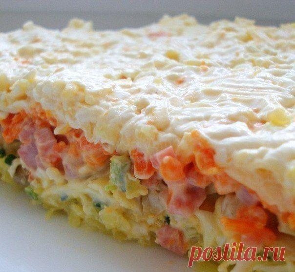 Очень вкусный слоеный салатик | Хитрости жизни