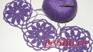 Ирландское кружево ажурный листик. Irish lace openwork leaf. Уроки вязания на видео