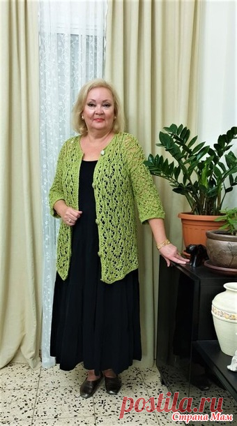Удлинённый ажурный кардиган 