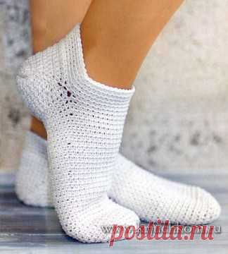 Вязаные носки. Описание и схемы вязания крючком