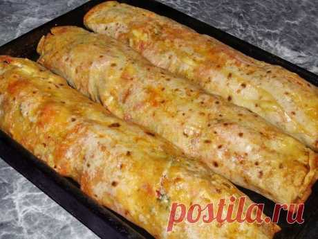 Фаршированный лаваш, запечённый в духовке / Богатая добыча