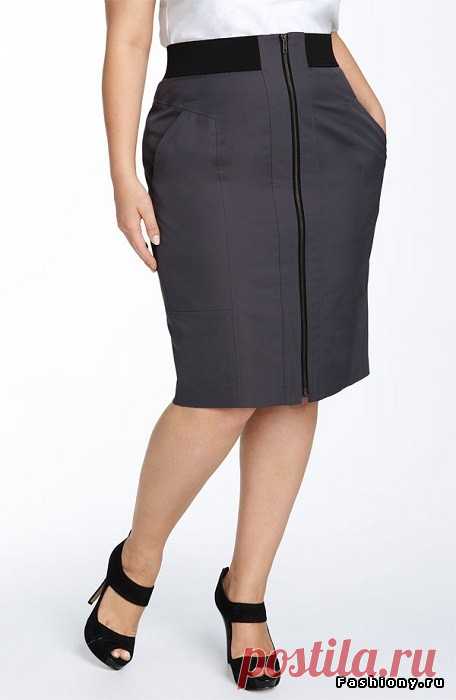 Полным женщинам - выкройка юбки для полных