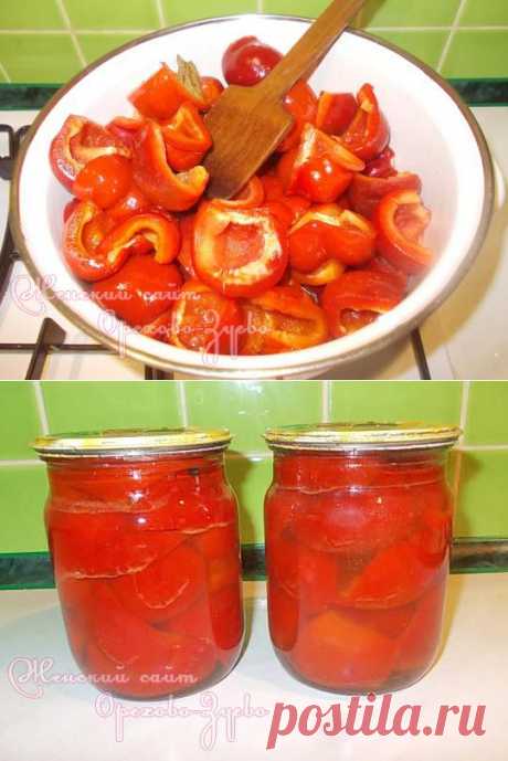 Сладкий перец, маринованный с медом, консервация с фото