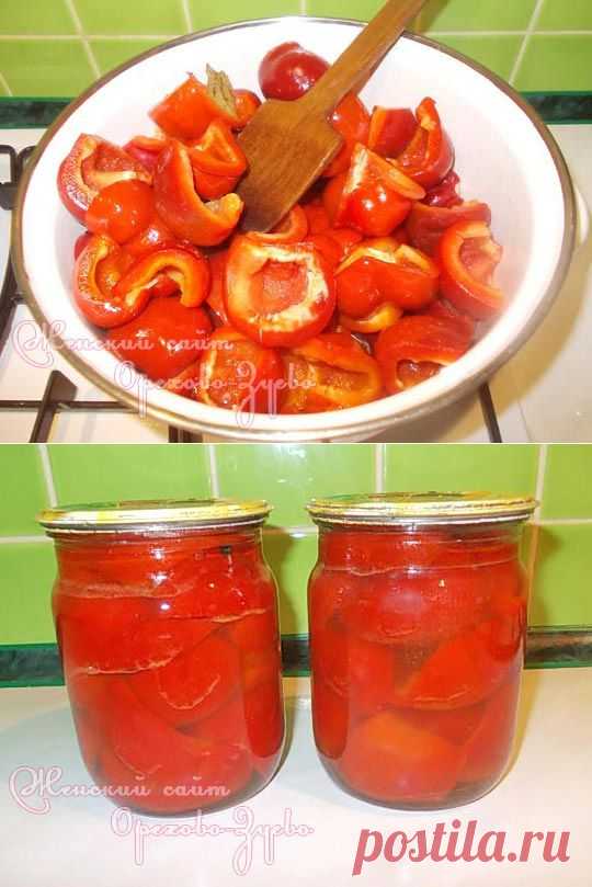 Сладкий перец, маринованный с медом, консервация с фото