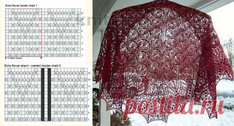 Шаль Цветочное Эхо (Echo FIower Shawl)