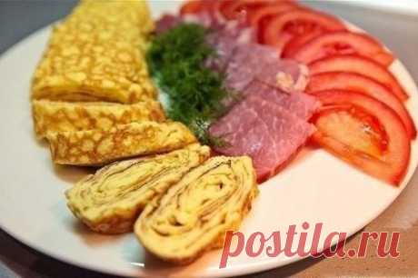 Омлет по-японски с вяленой говядиной, рецепт — Вкусо.ру