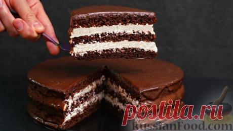Шоколадный торт «Стаканчиковый» с творожно-сметанным кремом - очень простой, а результат взрывоопасный!